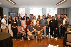 Vircom and Proofpoint team members gathered for the Proofpoint 365 Total Protection kickoff event.